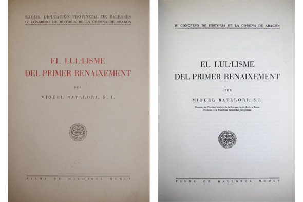 El Lul·lisme del Primer Renaixement.