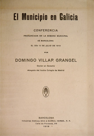 El Municipio en Galicia. Conferencia en la Semana Municipal de …