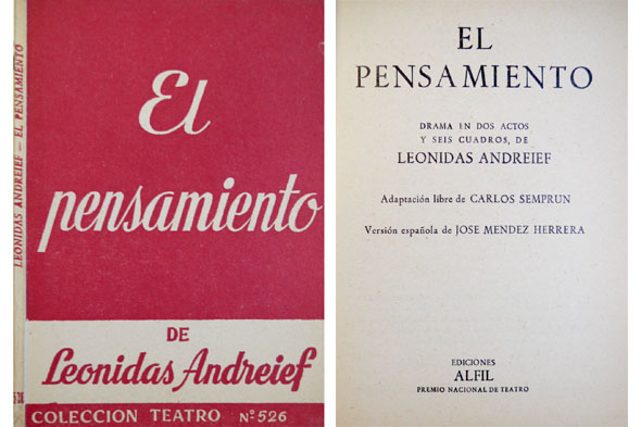 El Pensamiento. Drama en dos actos. Adaptación libre de Carlos …