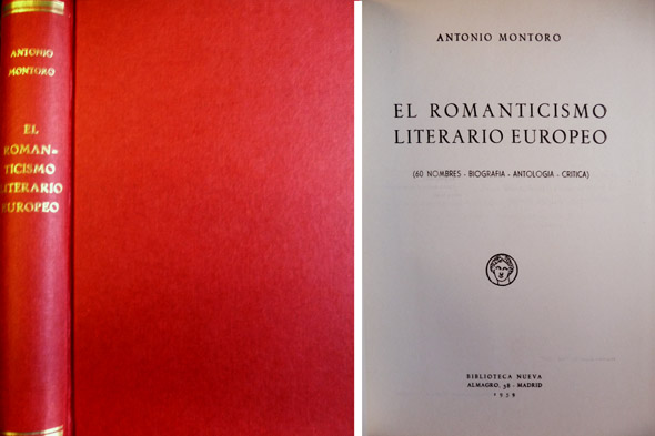 El Romanticismo Literario Europeo. (Sesenta nombres. Biografía. Antología. Crítica.)