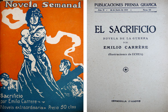 El sacrificio. Novela de la guerra.