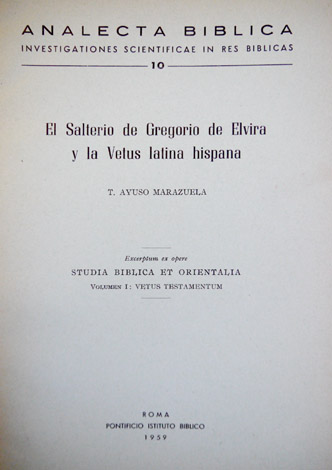 El Salterio de Gregorio de Elvira y la Vetus Latina …