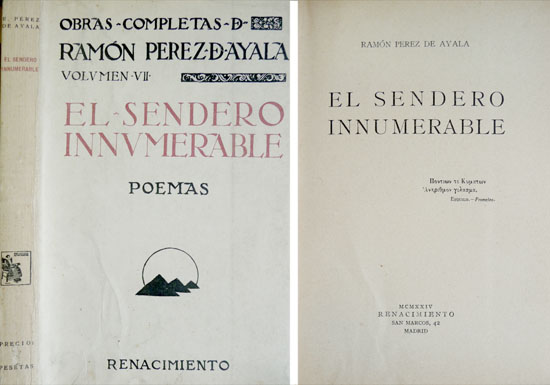 El Sendero Innumerable. Poemas. [Obras Completas, VII].