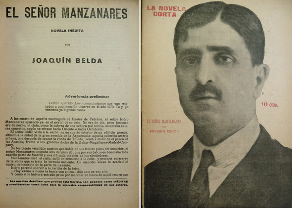 El Señor Manzanares. Novela.