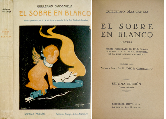 El sobre en blanco. Novela. Prólogo de José Rodríguez Carracido.