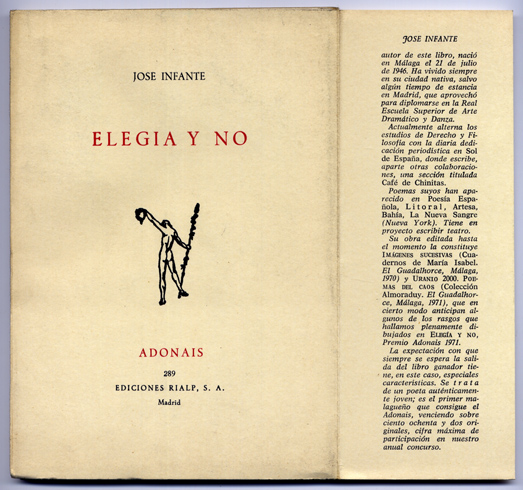 Elegía y No. Poemas.