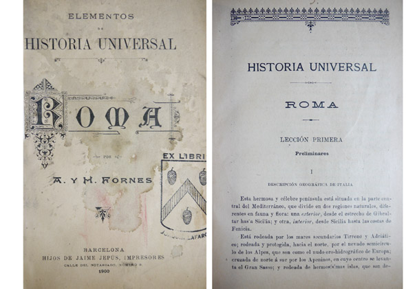 Elementos de Historia Universal. Roma.