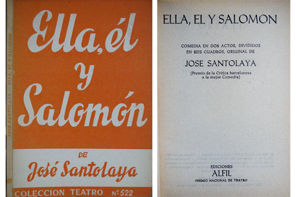 Ella, él y Salomón. Comedia en dos actos.