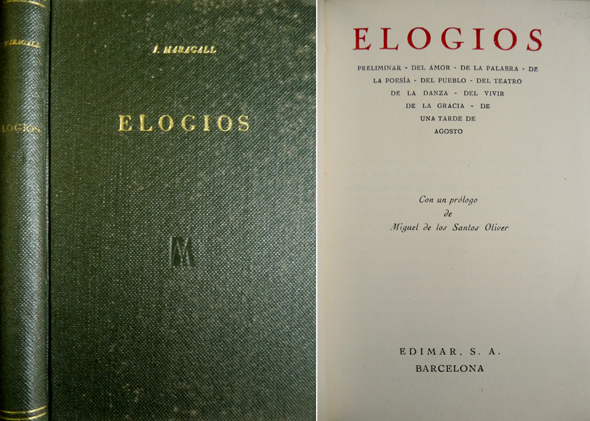 Elogios. Con un prólogo de Miguel de los Santos Oliver.