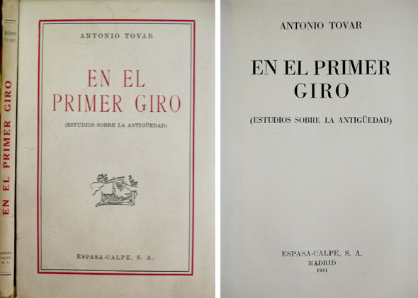 En el primer giro. Estudios sobre la Antigüedad.