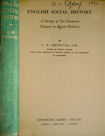 English Social History. A Survey of Six Centuries.