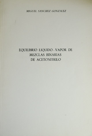 Equilibrio líquido-vapor de mezclas binarias de Acetonitrilo.