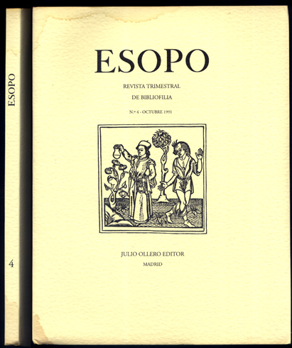 Esopo. Revista trimestal de Bibliofilia. Número 4, Octubre 1991. (Dino …