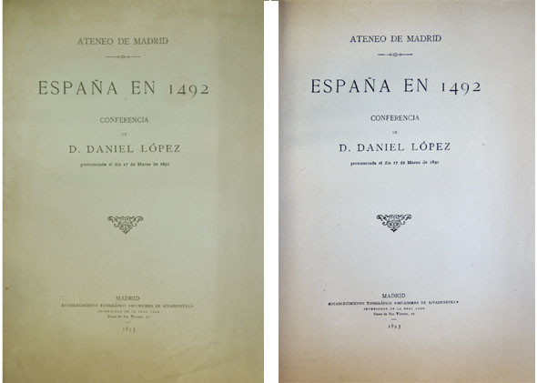 España en 1492. Conferencia en el Ateneo, el 17 de …