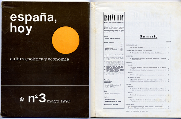 España Hoy. Revista de actualidad permanente. Directores: Gabriel Herrero-Beaumont y …