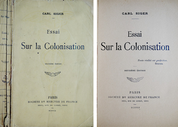 Essai sur la Colonisation.