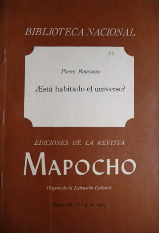 ¿Está habitado el universo?. Traducción de Carlos Krumm S.