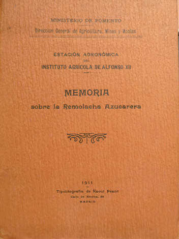 Estación Agronómica del Instituto Agrícola de Alfonso XII. Memoria sobre …