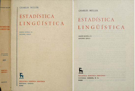 Estadística Lingüística. Versión española de Antonio Quilis.