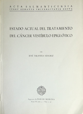 Estado actual del tratamiento del cáncer vestíbulo epiglótico.