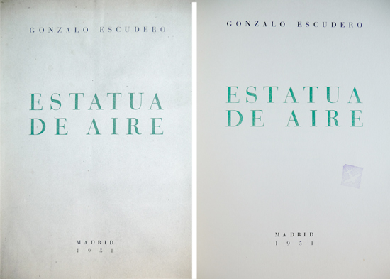 Estatua de Aire. Poemas.
