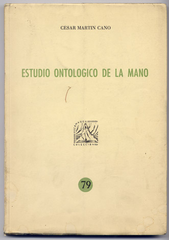 Estudio ontológico de la mano. Poemas.