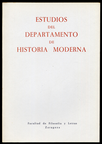 Estudios del Departamento de Historia Moderna, 1971 - 1972. Fernando …