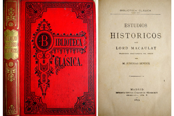 Estudios Históricos. Traducidos directamente del inglés por Mariano Juderías Bender.