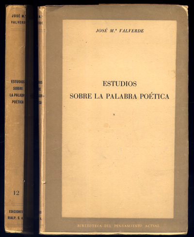 Estudios sobre la palabra poética.