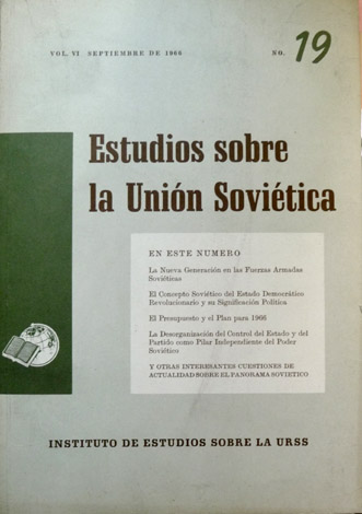 Estudios sobre la Unión Soviética. Vol. VI: Nº 19, Septiembre …