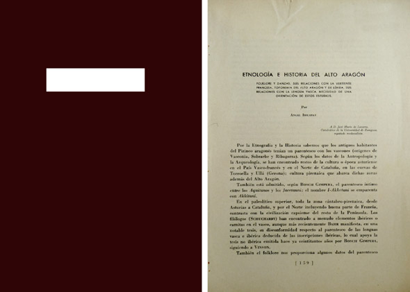 Etnología e Historia del Alto Aragón.