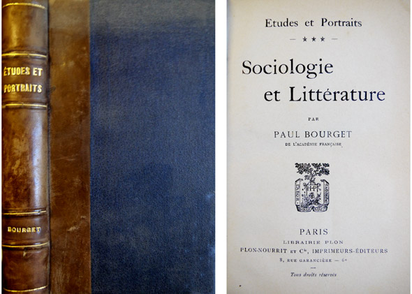 Études et Portraits. Tomo 3: Sociologie et Littérature.