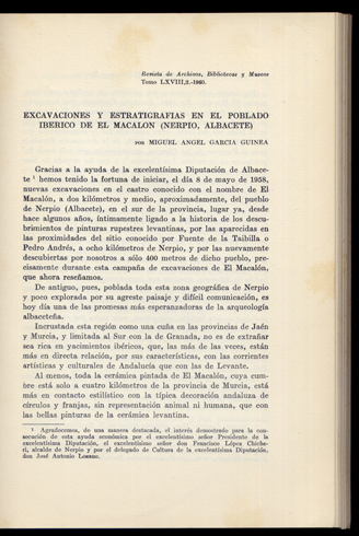 Excavaciones y estratigrafías en el poblado ibérico de El Macalón …