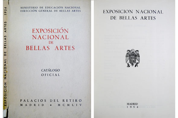 Exposición Nacional de Bellas Artes. 1954. Catálogo Oficial.