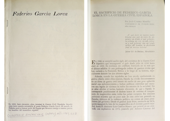 Federico García Lorca. El sacrificio de Federico Garcia Lorca en …