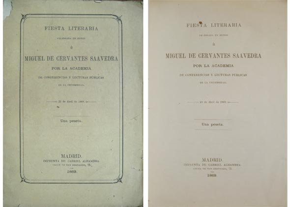 Fiesta Literaria celebrada en honor de Miguel de Cervantes Saavedra, …