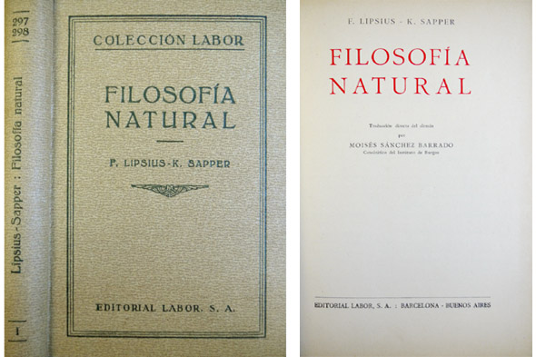 Filosofía Natural. Traducción directa del alemán por Moisés Sánchez Barrado.