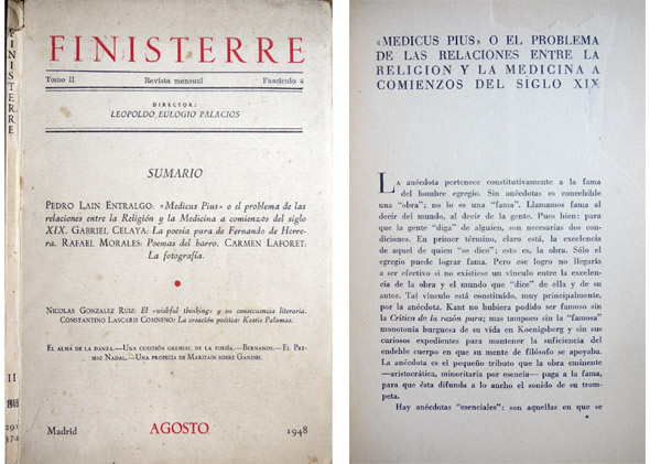 FINISTERRE. Revista Mensual. Director: Leopoldo Eulogio Palacios. Tomo II, Número …