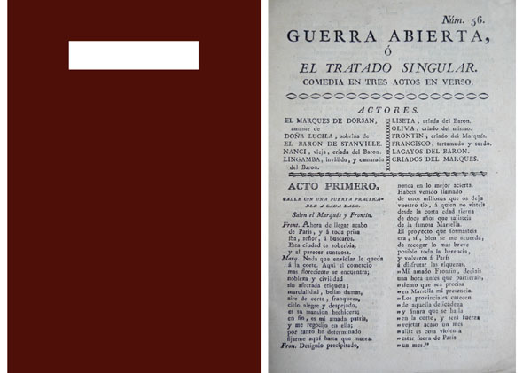 Guerra abierta ó El Tratado singular. Comedia en tres actos …