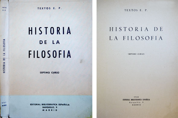 Historia de la Filosofía. Séptimo Curso.