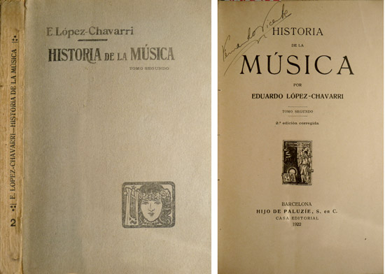 Historia de la Música. Tomo Segundo.