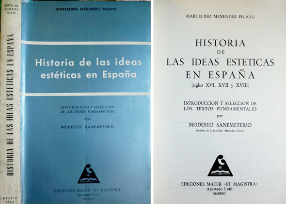 Historia de las Ideas Estéticas en España, Siglos XVI, XVII …