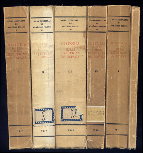 Historia de las Ideas Estéticas en España. Tomo I: Preliminares …