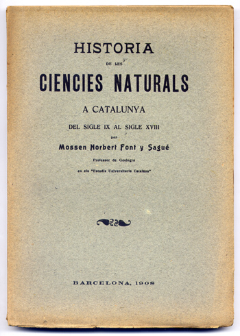 Història de les Ciencies Naturals á Catalunya del Segle IX …