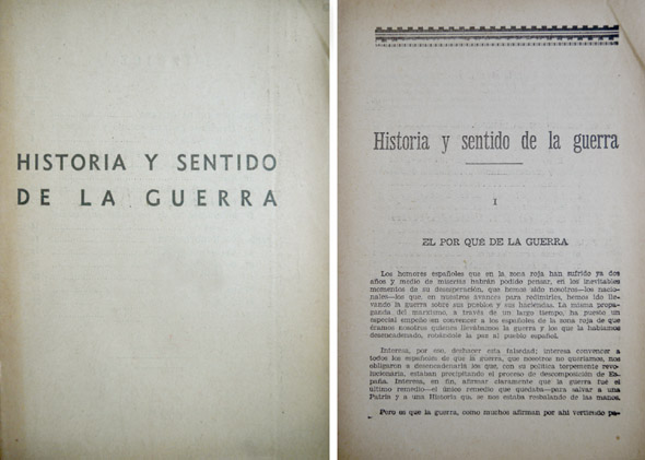 Historia y sentido de la Guerra.
