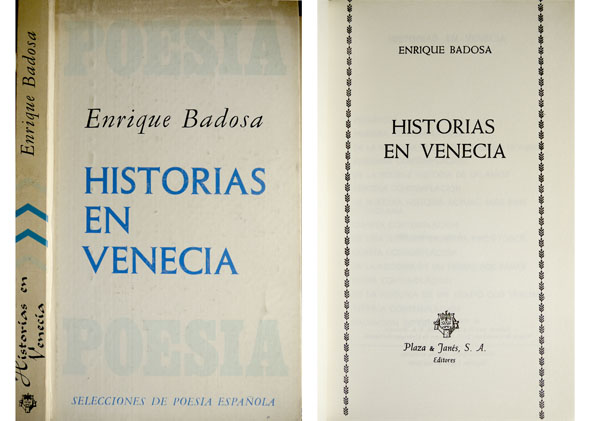 Historias en Venecia. Poemas.