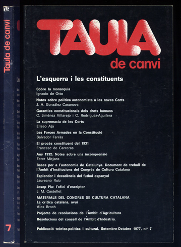 i les Constituents. Textos de J.A. González Casanova, Carlos Jiménez …