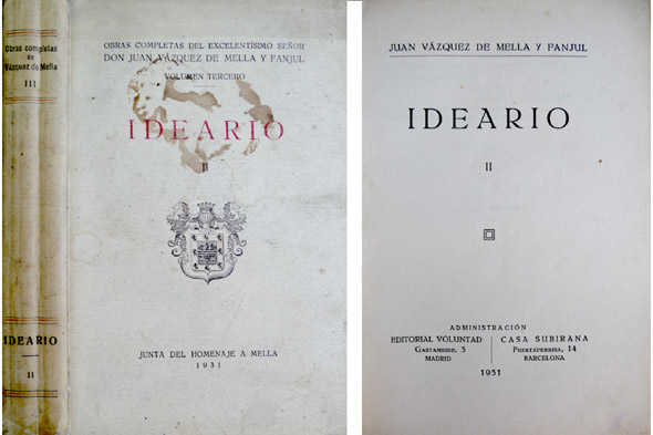 Ideario. Tomo II. Prólogo de Rafael Marín Lázaro.