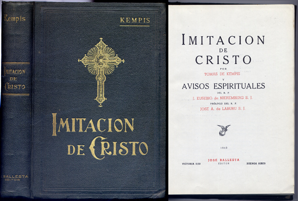 Imitación de Cristo (y:) Avisos Espirituales del Padre Juan Eusebio …