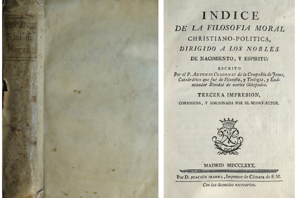 Índice de la Filosofia Moral, Christiano-Política, dirigido a los Nobles …